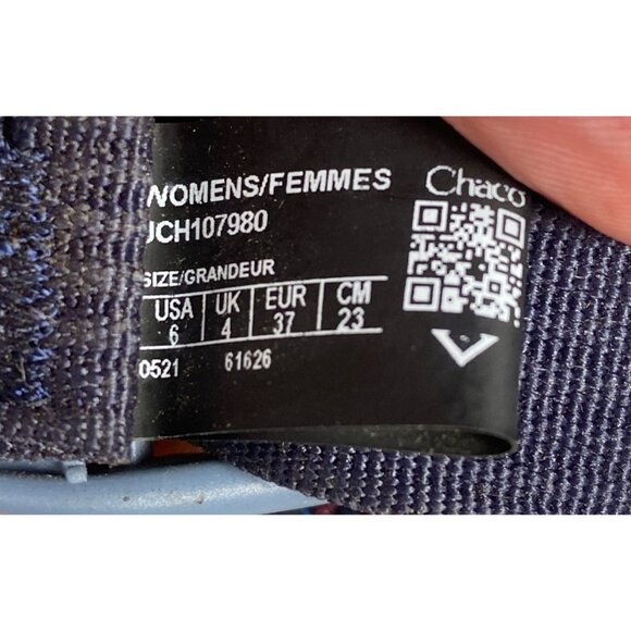 Chaco Women's Z/Cloud X Sandals in Lean Navy Size 6 EU 37 - Picture 4 of 10